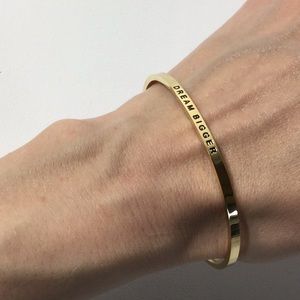 Mantra band Bracelet Dream bigger stainless steel